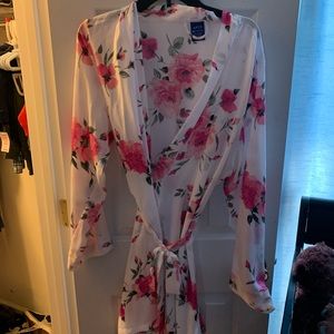 White Floral Robe